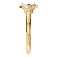 RI-9384 Yellow Gold Ring SET - Side View