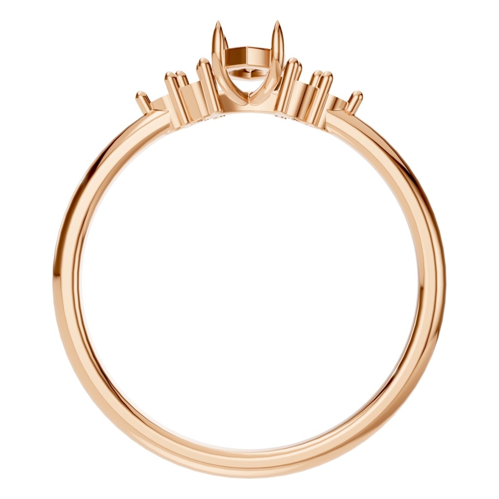 RI-9384 Rose Gold Ring UNSET - Top View