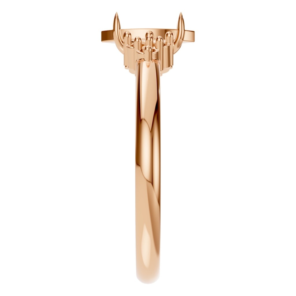 RI-9384 Rose Gold Ring UNSET - Side View