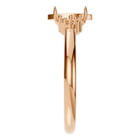 RI-9384 Rose Gold Ring UNSET - Side View