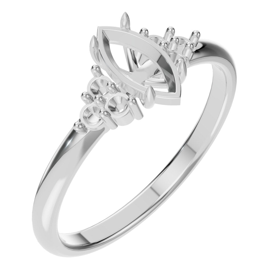 RI-9384 White Gold Ring UNSET - Main View