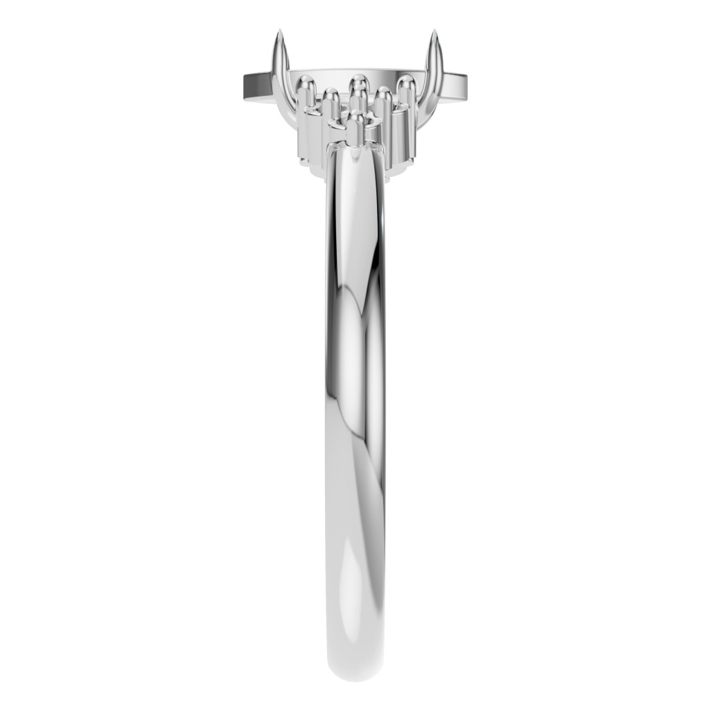 RI-9384 White Gold Ring UNSET - Side View