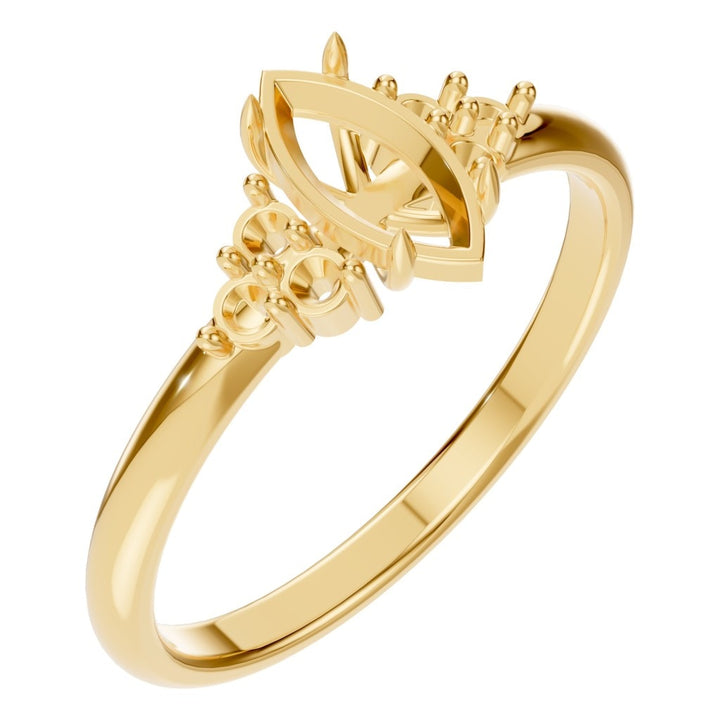 Seven Stone Ring Mounting - Marquise 8x4mm