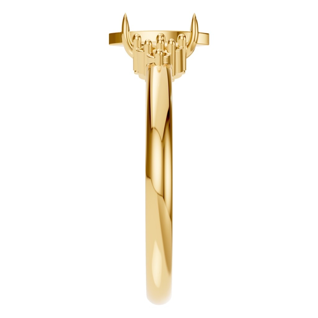 RI-9384 Yellow Gold Ring UNSET - Side View