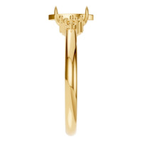 RI-9384 Yellow Gold Ring UNSET - Side View