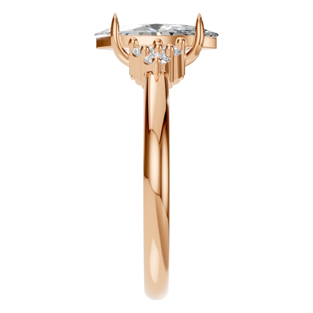 RI-9384 Rose Gold Ring SET - Side View