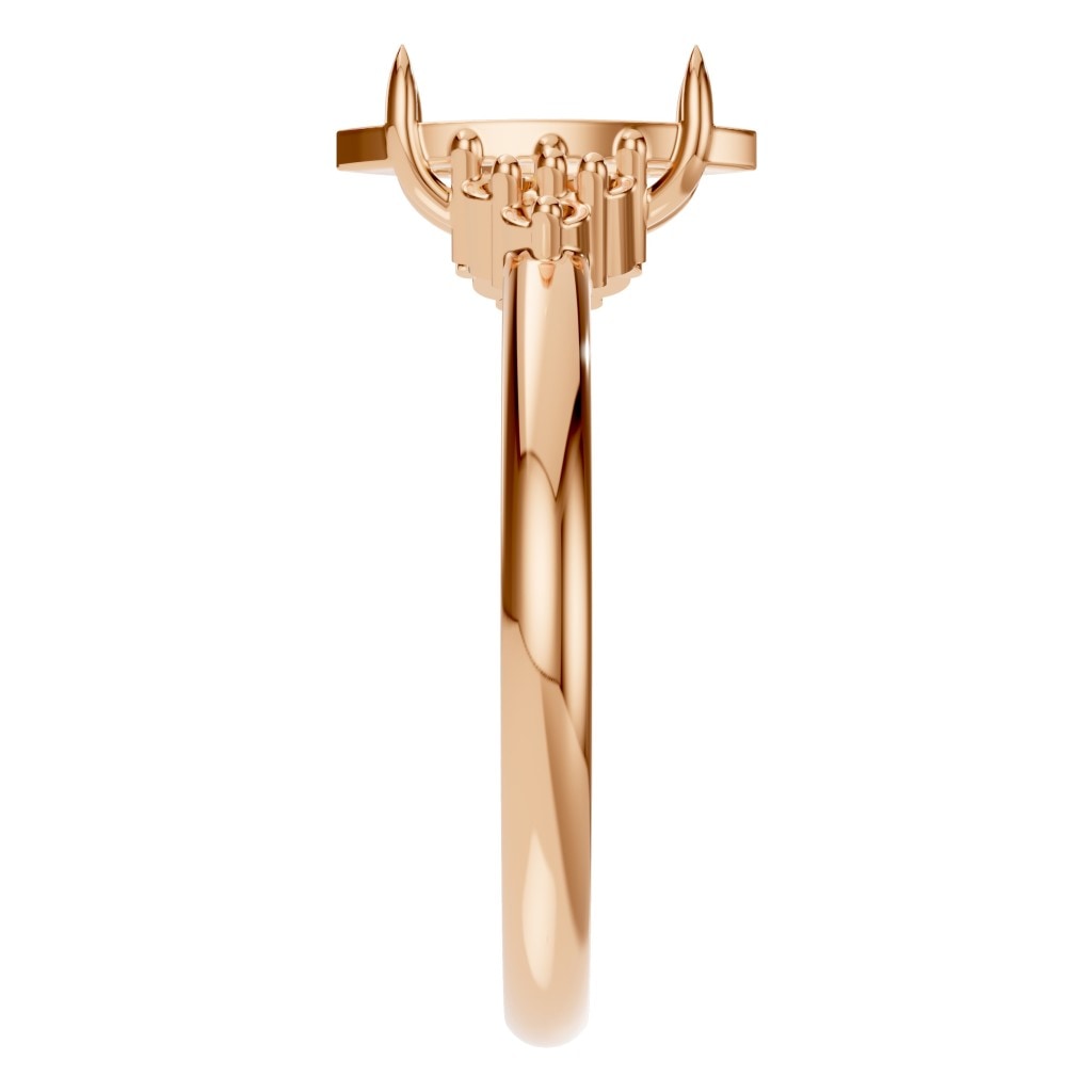 RI-9384 Rose Gold Ring UNSET - Side View