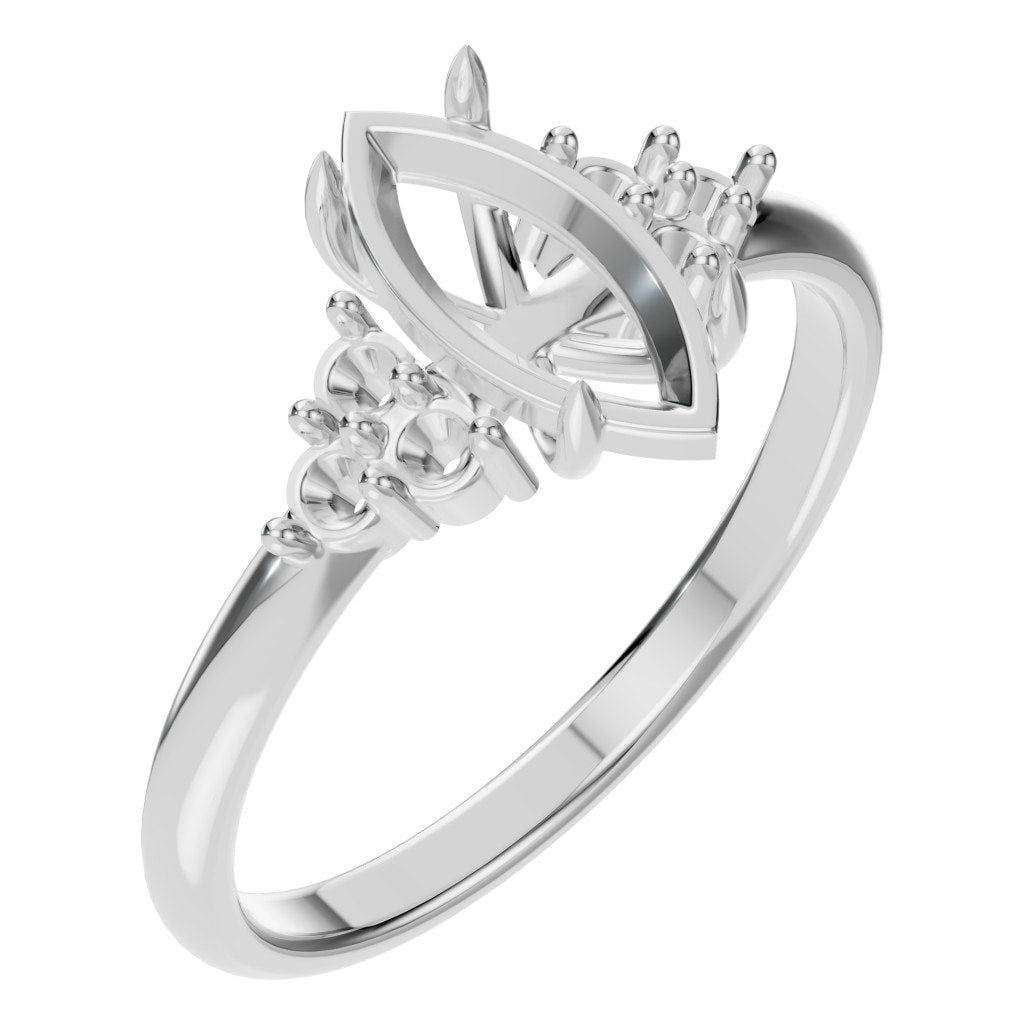 RI-9384 White Gold Ring UNSET - Main View