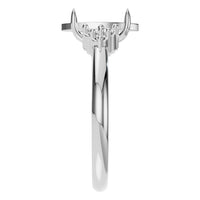 RI-9384 White Gold Ring UNSET - Side View