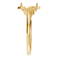 RI-9384 Yellow Gold Ring UNSET - Side View