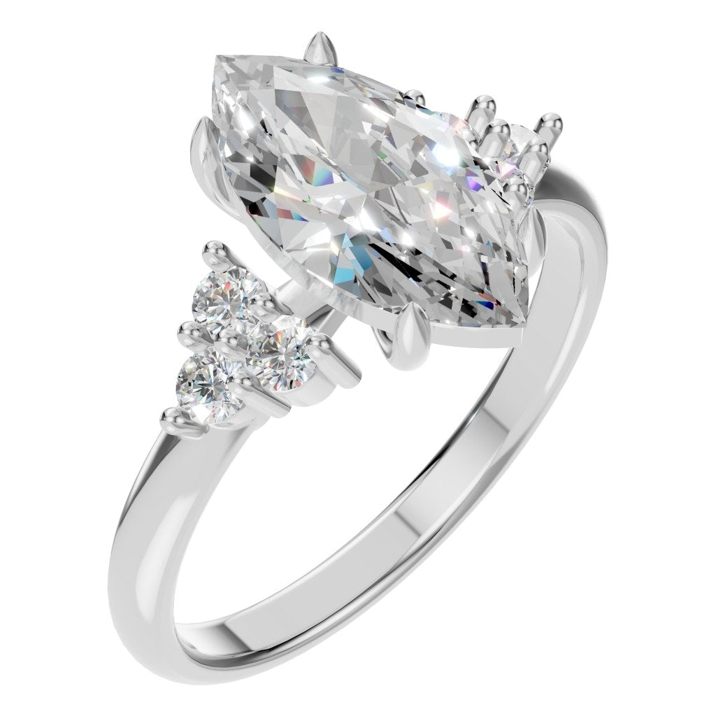RI-9384 White Gold Ring SET - Main View