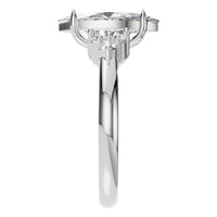 RI-9384 White Gold Ring SET - Side View
