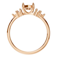 RI-9384 Rose Gold Ring UNSET - Top View