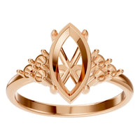 RI-9384 Rose Gold Ring UNSET - Front View