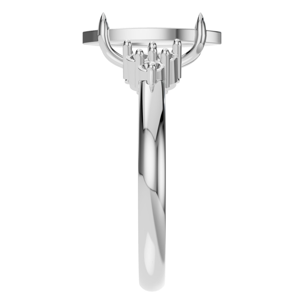 RI-9384 White Gold Ring UNSET - Side View