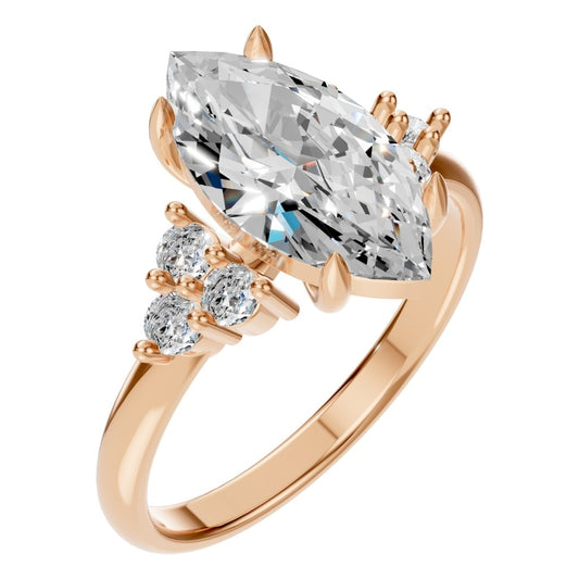 RI-9384 Rose Gold Ring SET - Main View