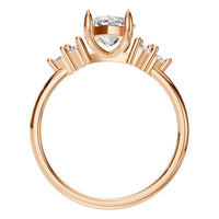RI-9384 Rose Gold Ring SET - Top View