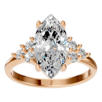RI-9384 Rose Gold Ring SET - Front View