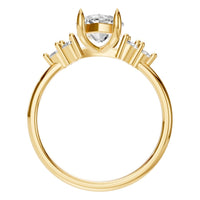 RI-9384 Yellow Gold Ring SET - Top View