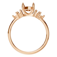 RI-9384 Rose Gold Ring UNSET - Top View