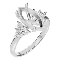 RI-9384 White Gold Ring UNSET - Main View
