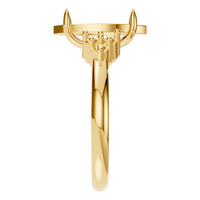 RI-9384 Yellow Gold Ring UNSET - Side View