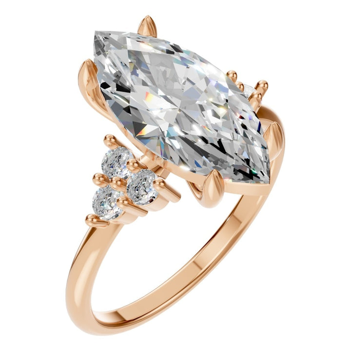 Seven Stone Ring Mounting - Marquise 15x7mm