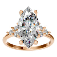 RI-9384 Rose Gold Ring SET - Front View