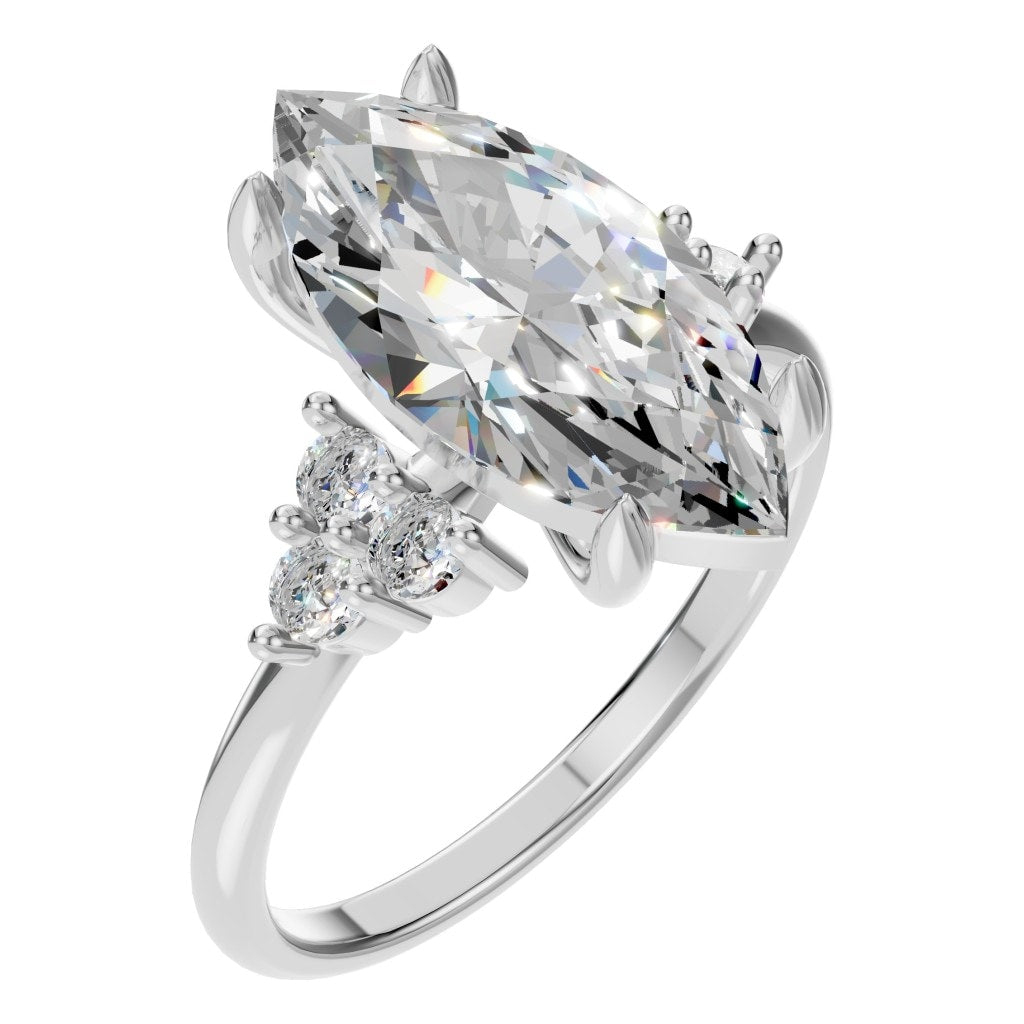 RI-9384 White Gold Ring SET - Main View