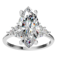 RI-9384 White Gold Ring SET - Front View