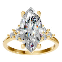 RI-9384 Yellow Gold Ring SET - Front View
