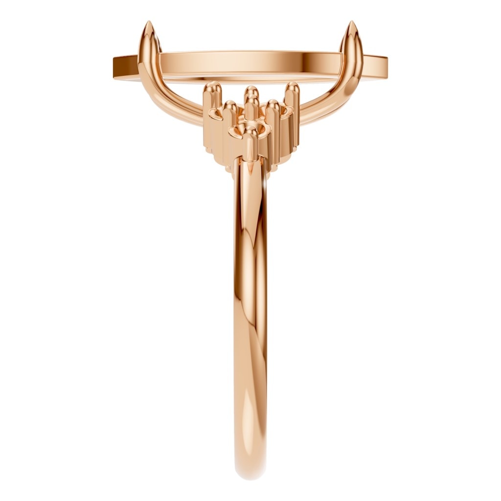 RI-9384 Rose Gold Ring UNSET - Side View