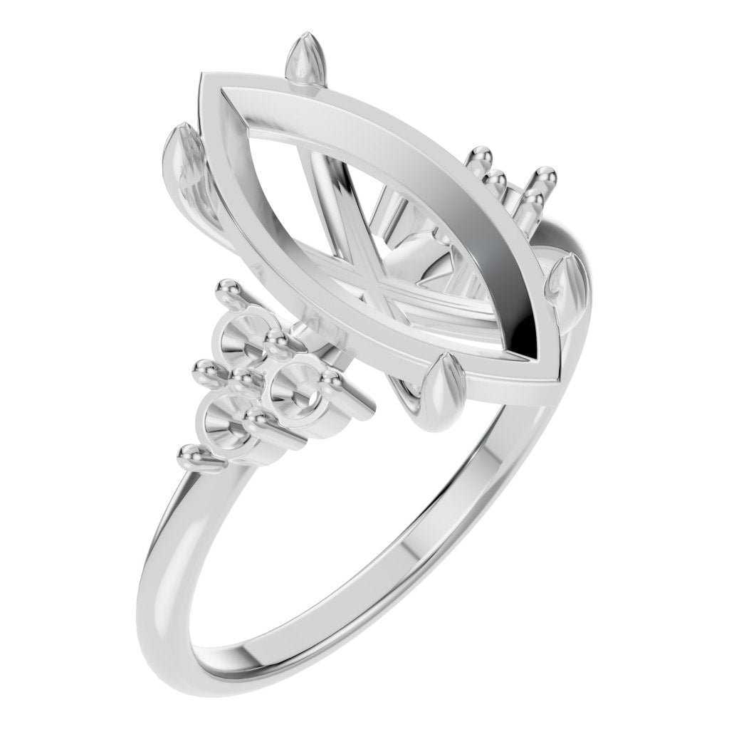 RI-9384 White Gold Ring UNSET - Main View