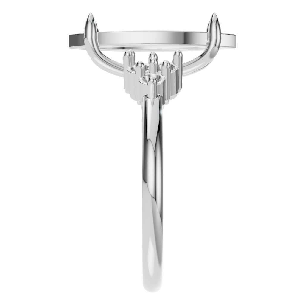 RI-9384 White Gold Ring UNSET - Side View