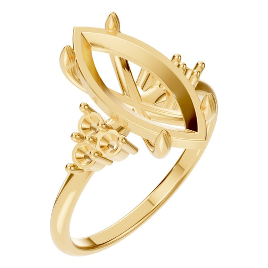 RI-9384 Yellow Gold Ring UNSET - Main View