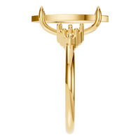 RI-9384 Yellow Gold Ring UNSET - Side View