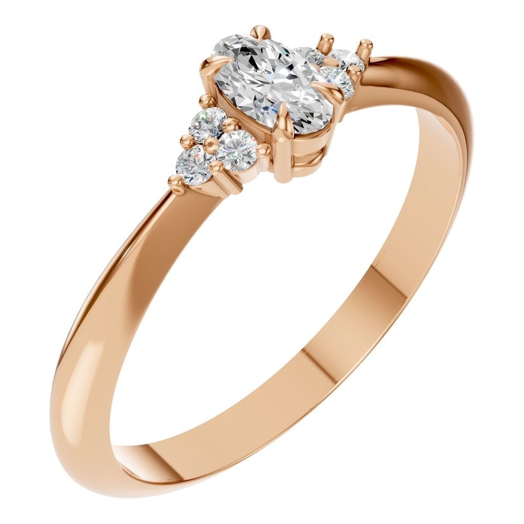 RI-9384 Rose Gold Ring SET - Main View