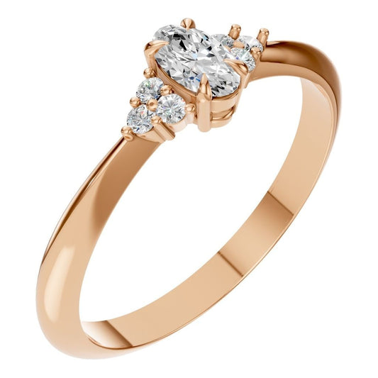 RI-9384 Rose Gold Ring SET - Main View