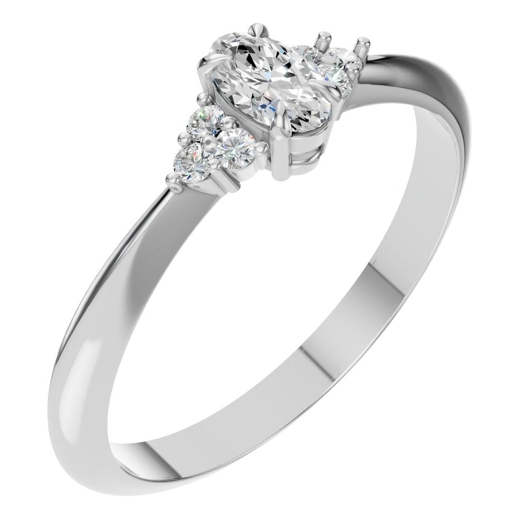 RI-9384 White Gold Ring SET - Main View