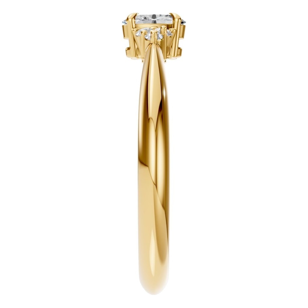 RI-9384 Yellow Gold Ring SET - Side View