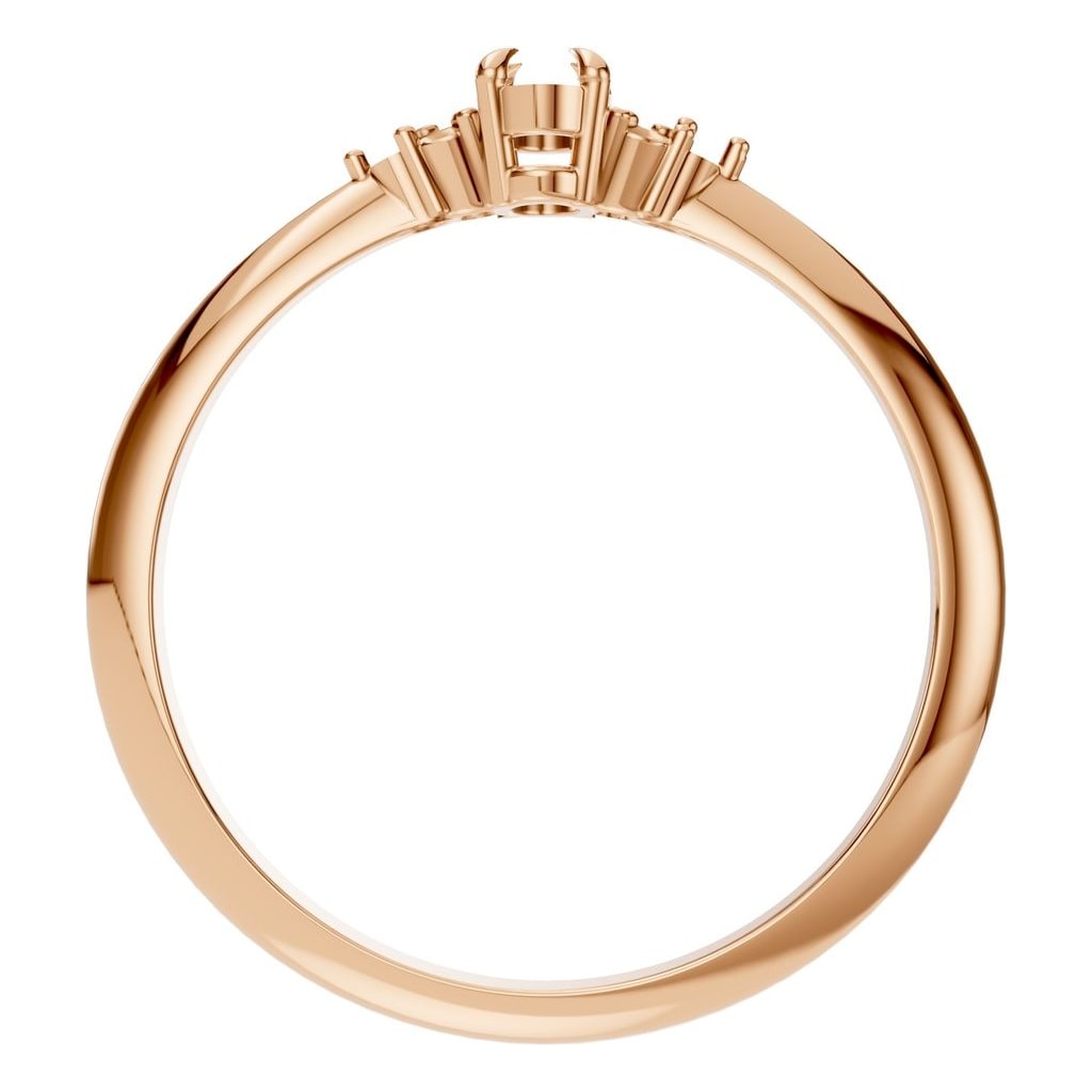 RI-9384 Rose Gold Ring UNSET - Top View