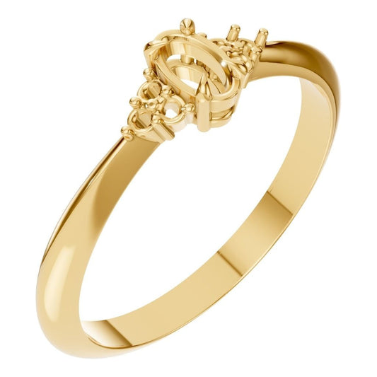 RI-9384 Yellow Gold Ring UNSET - Main View