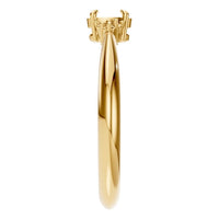 RI-9384 Yellow Gold Ring UNSET - Side View