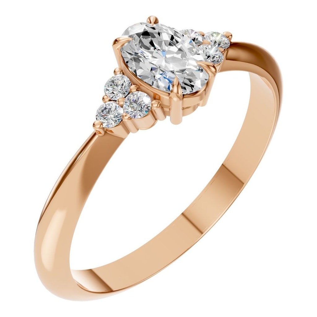 RI-9384 Rose Gold Ring SET - Main View