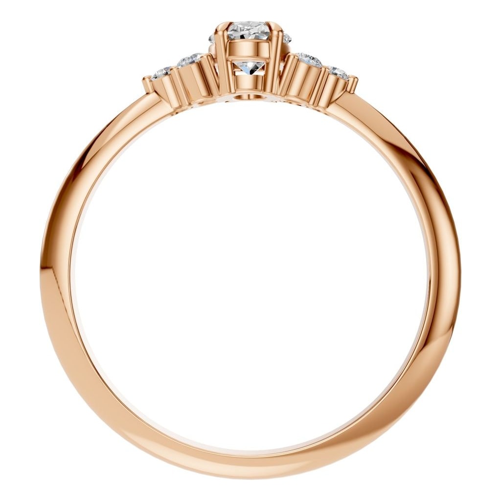 RI-9384 Rose Gold Ring SET - Top View