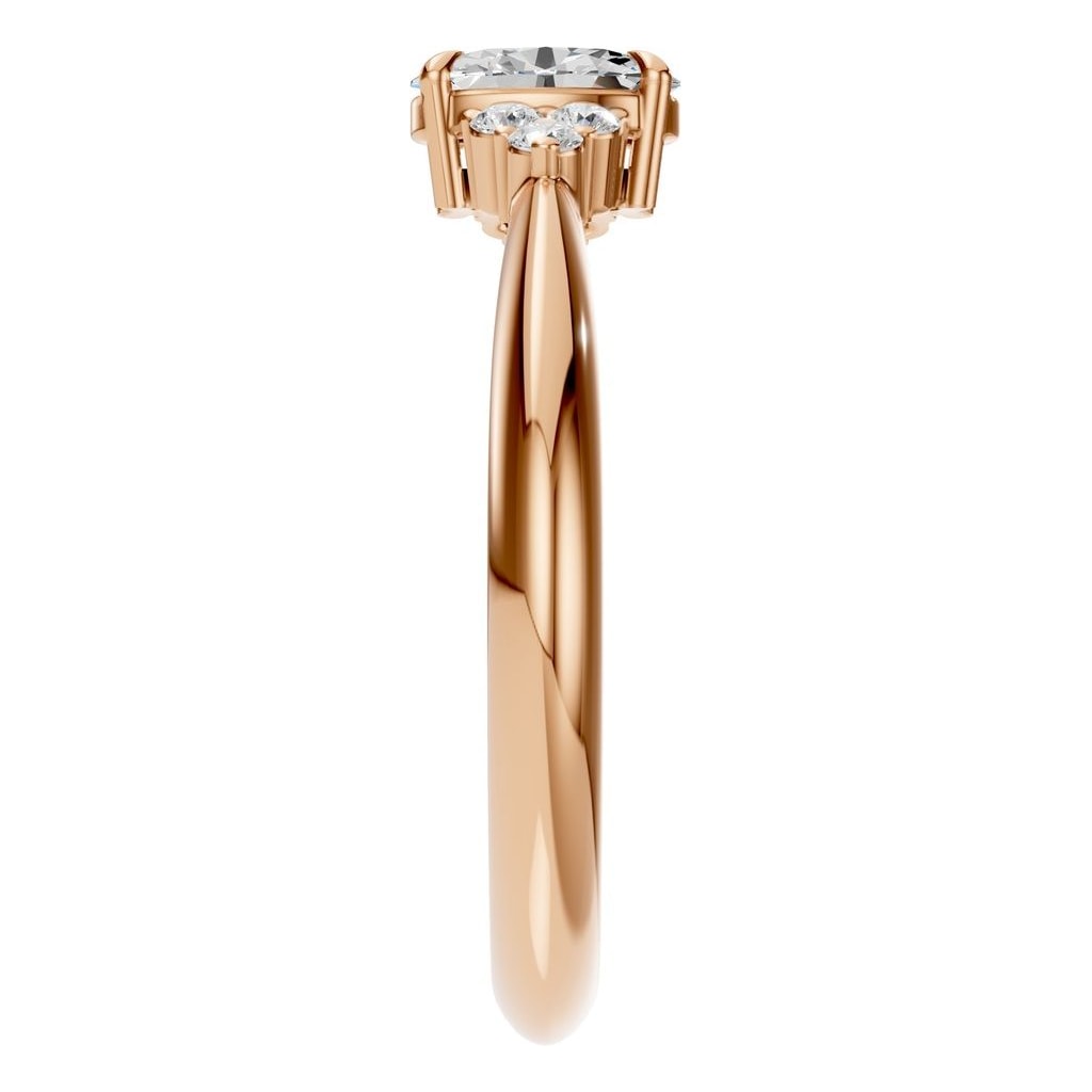 RI-9384 Rose Gold Ring SET - Side View