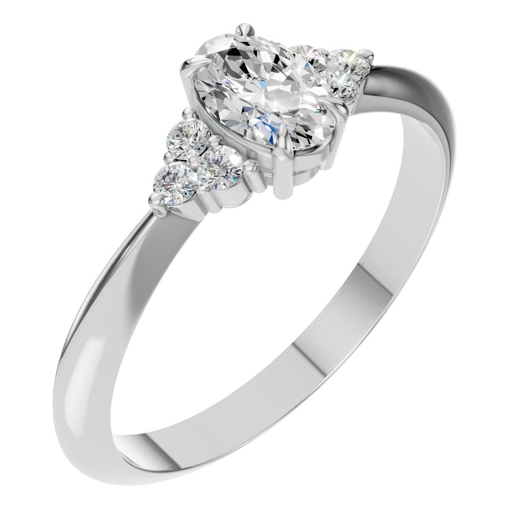 RI-9384 White Gold Ring SET - Main View