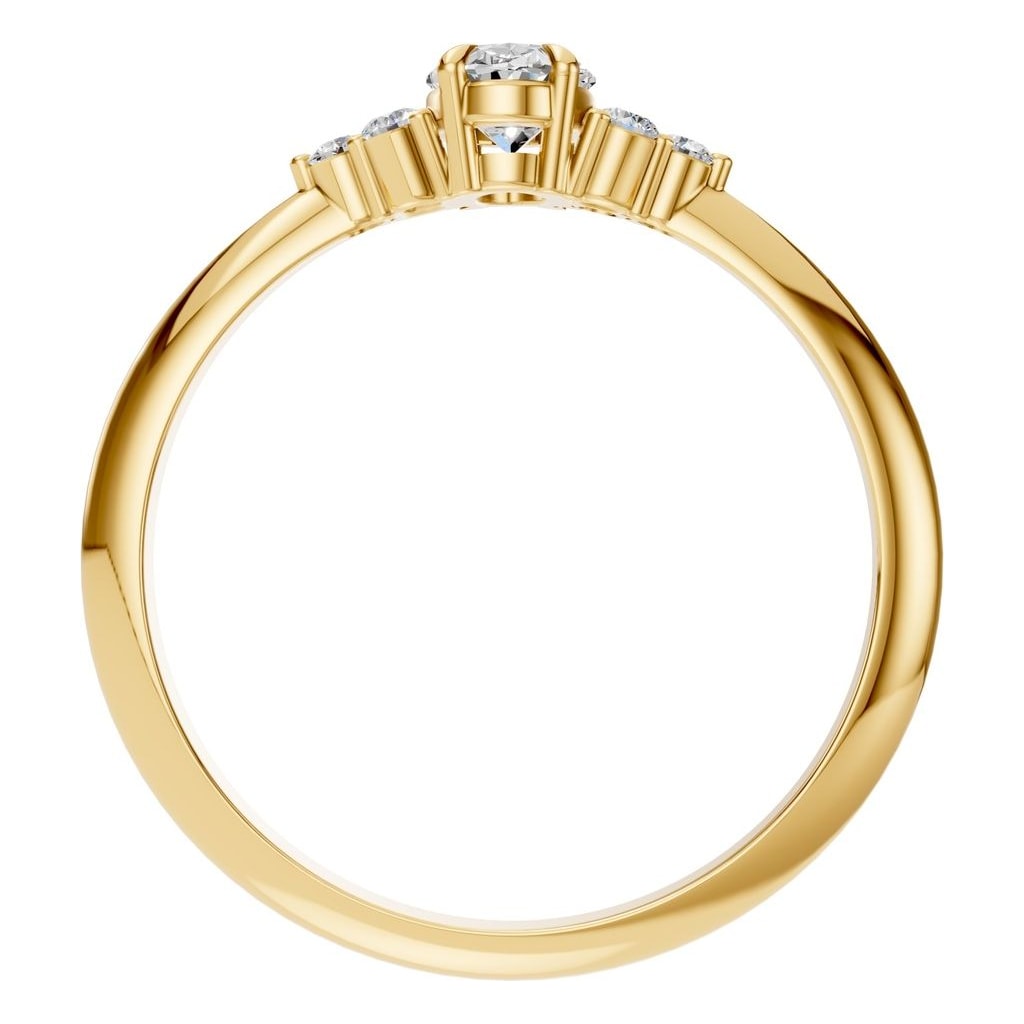 RI-9384 Yellow Gold Ring SET - Top View