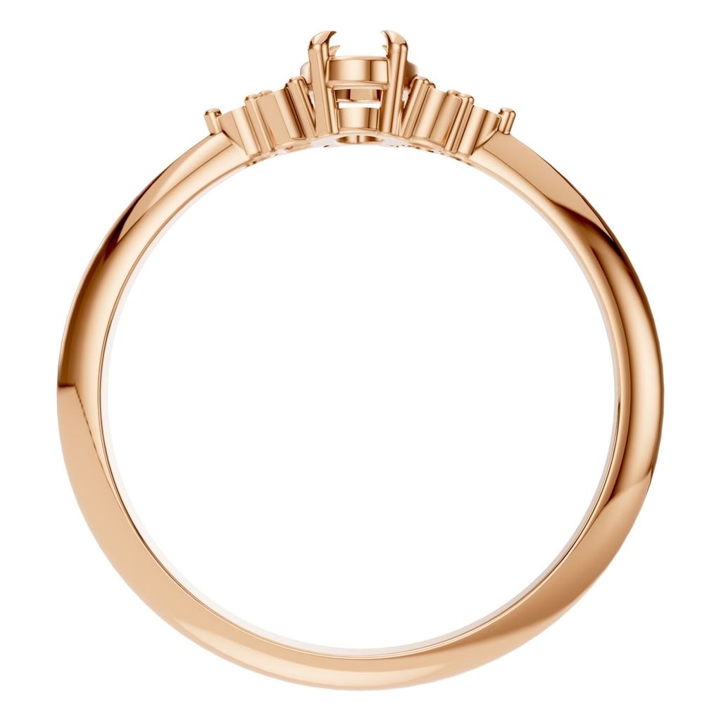 RI-9384 Rose Gold Ring UNSET - Top View