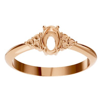 RI-9384 Rose Gold Ring UNSET - Front View